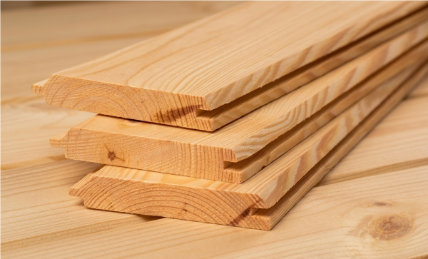 Boazeria drewniana sosnowa pióro-wpust do elewacji i podbitki